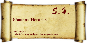 Sámson Henrik névjegykártya