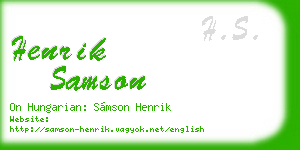henrik samson business card