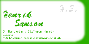 henrik samson business card